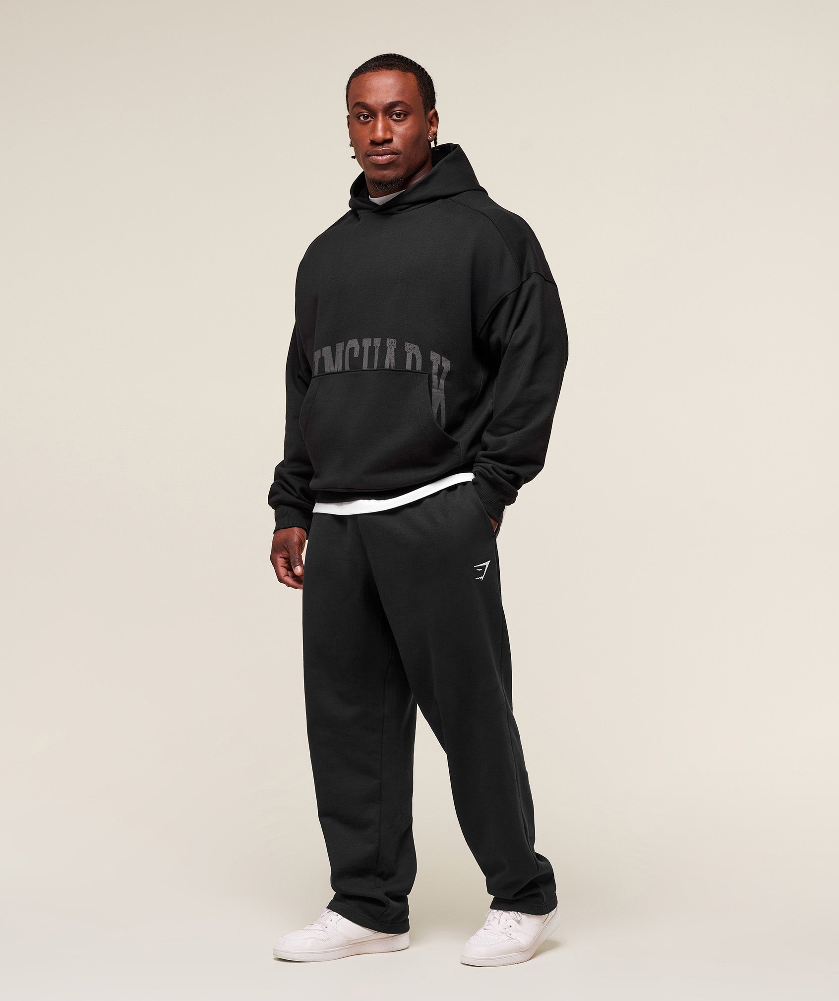 Gymshark Pocket Graphic Hoodie Black
