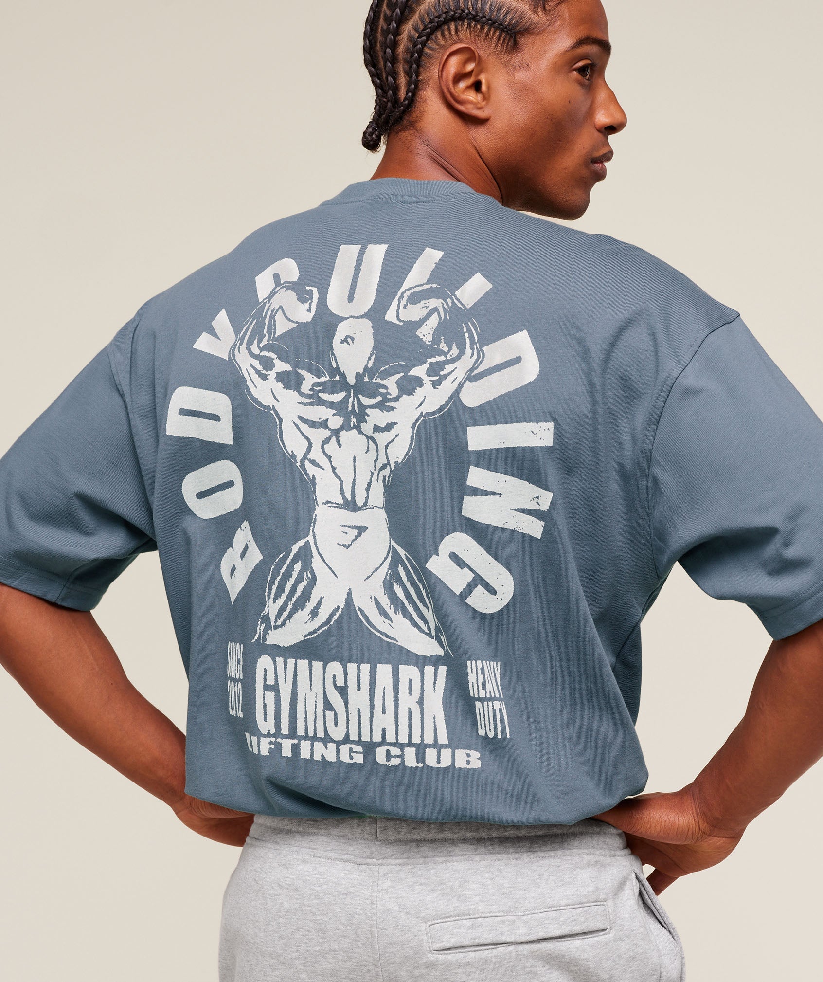 Gymshark Lifting Club Flex T-Shirt Iron Blue