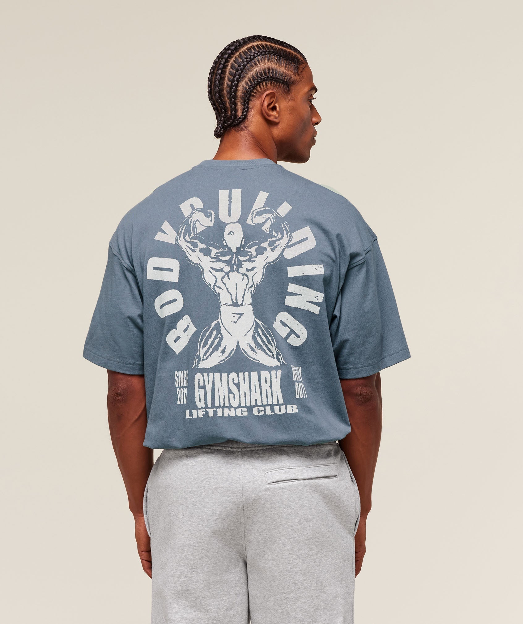 Gymshark Lifting Club Flex T-Shirt Iron Blue
