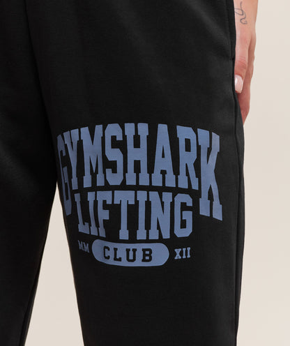Women's Gymshark Lifting Club Graphic Joggers Black