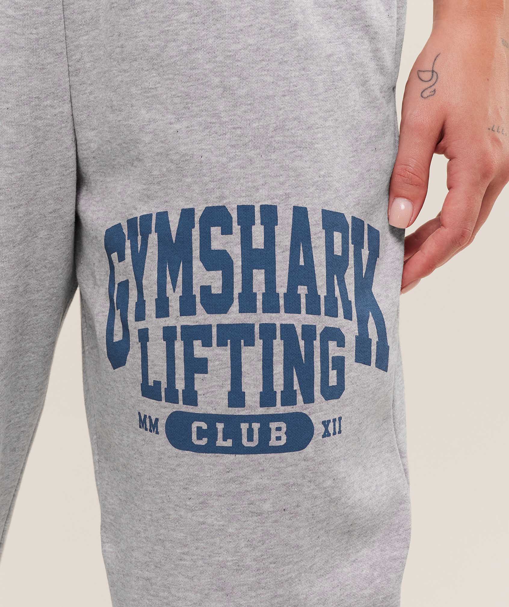 Women's Gymshark Lifting Club Graphic Joggers Light Grey Core Marl