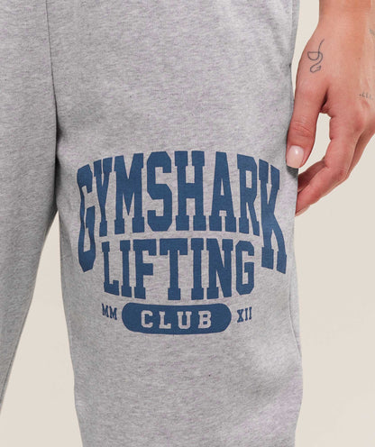 Women's Gymshark Lifting Club Graphic Joggers Light Grey Core Marl