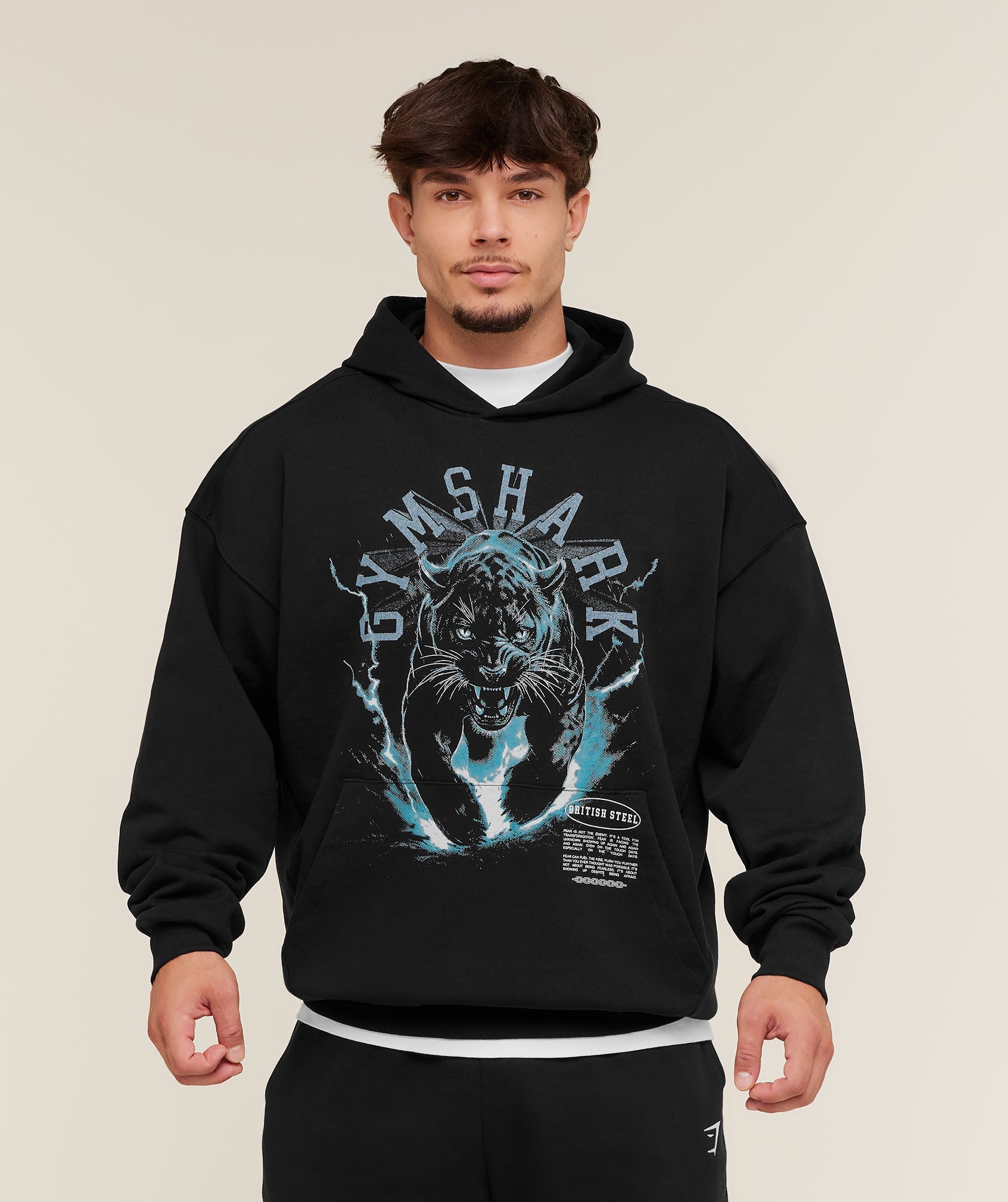 Gymshark Panther Graphic Hoodie Black