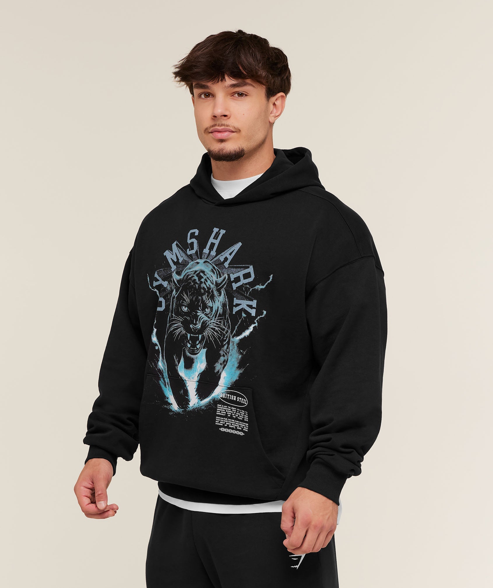 Gymshark Panther Graphic Hoodie Black