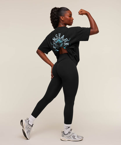 Women's Gymshark Panther Graphic T-Shirt Gs Black