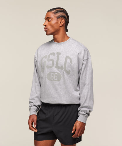 Gymshark Gslc Long Sleeve T-Shirt Light Grey Core Marl