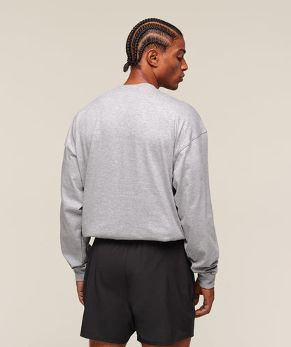 Gymshark Gslc Long Sleeve T-Shirt Light Grey Core Marl