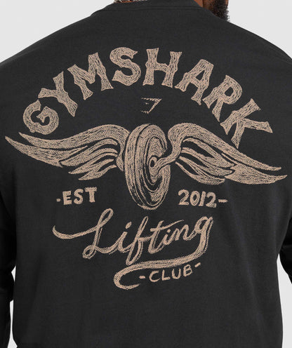 Gymshark Flying Weights Long Sleeve T-Shirt Black