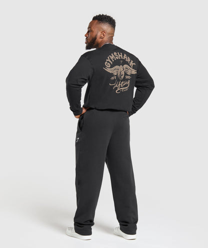 Gymshark Flying Weights Long Sleeve T-Shirt Black
