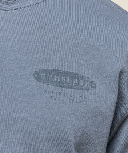 Gymshark For The Lifters Boxy T-Shirt Iron Blue