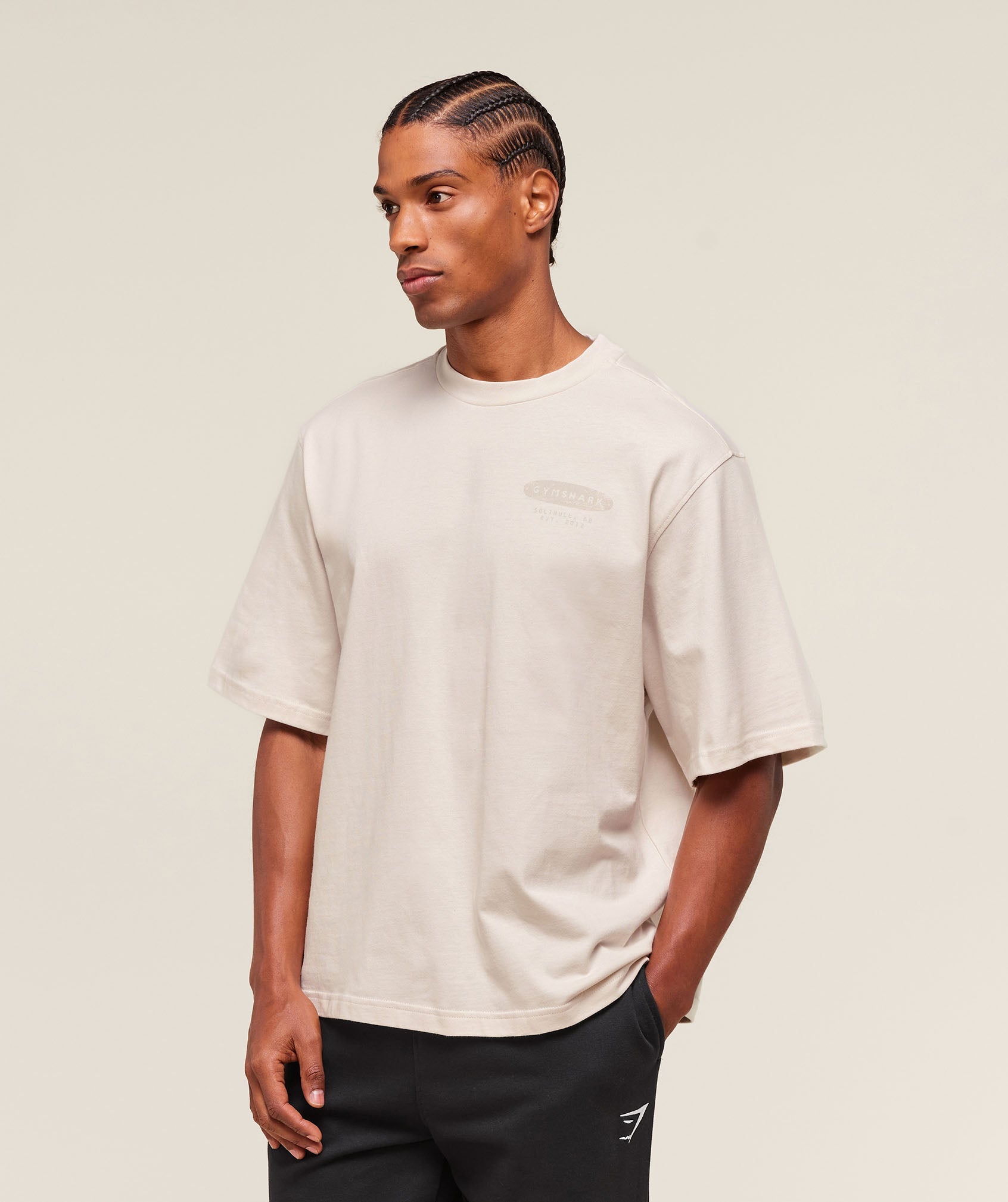 Gymshark For The Lifters Boxy T-Shirt Oat White