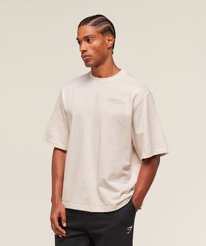 Gymshark For The Lifters Boxy T-Shirt Oat White
