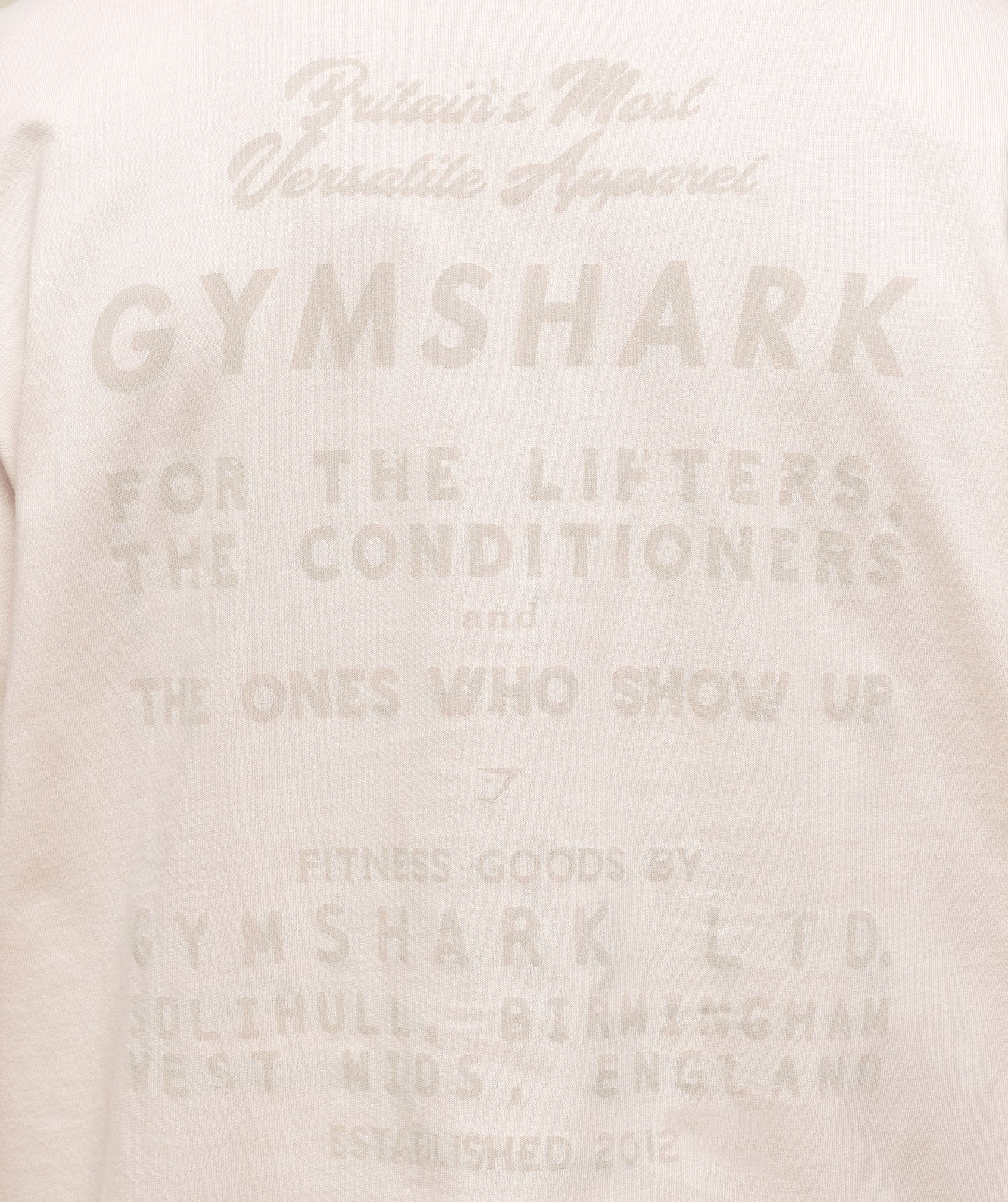 Gymshark For The Lifters Boxy T-Shirt Oat White