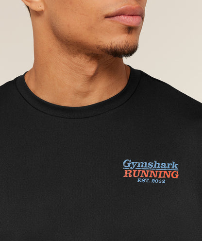 Gymshark Run Club Graphic T-Shirt Gs Black