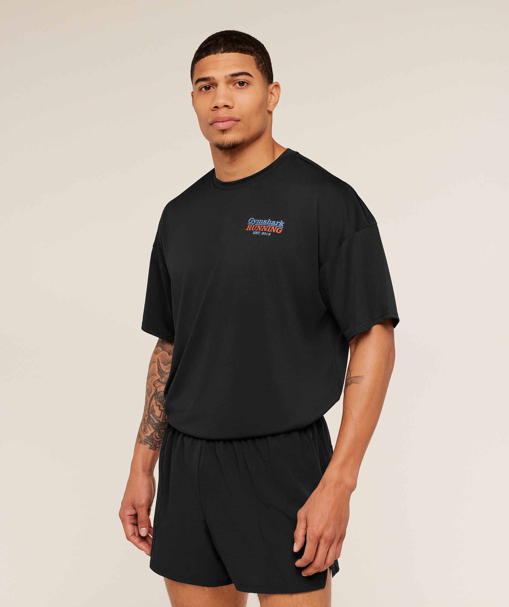 Gymshark Run Club Graphic T-Shirt Gs Black