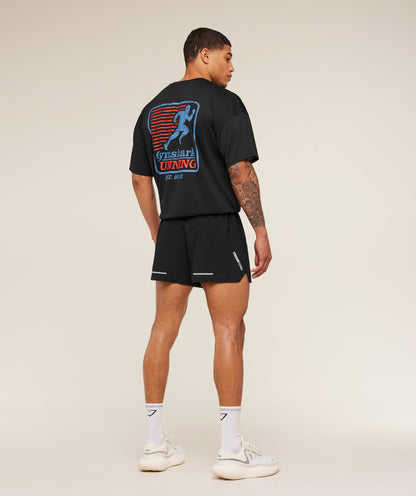 Gymshark Run Club Graphic T-Shirt Gs Black