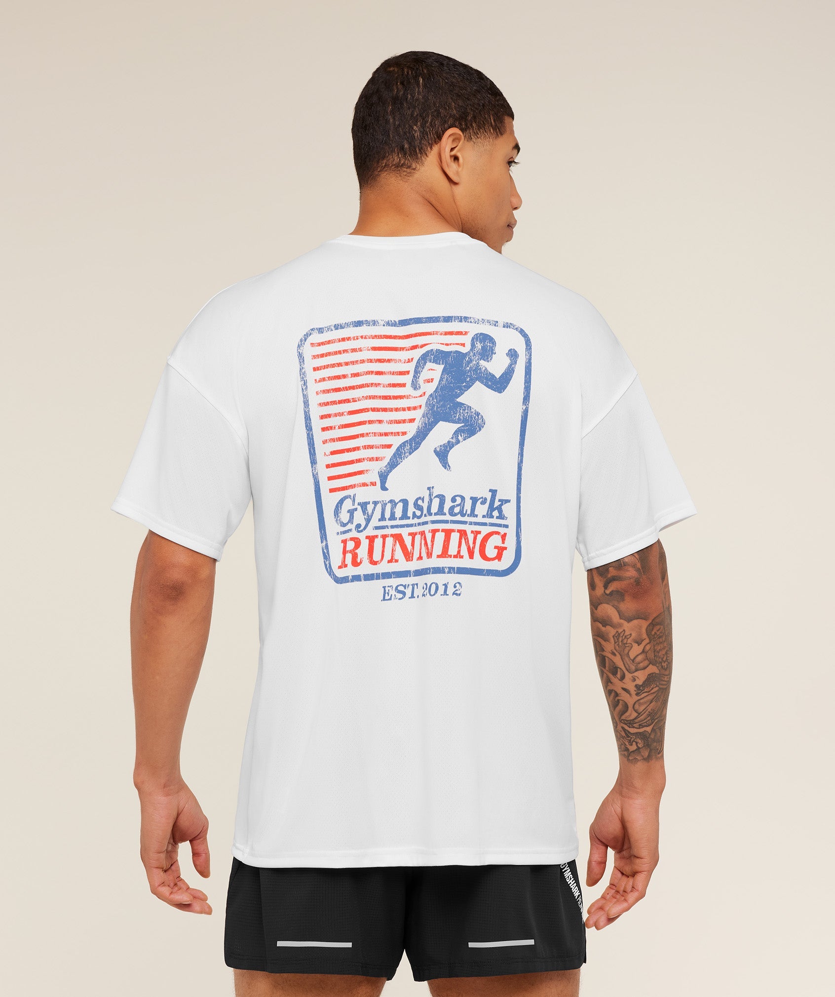 Gymshark Run Club Graphic T-Shirt Gs White