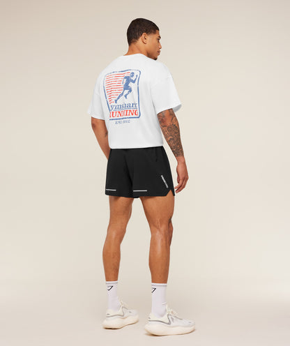 Gymshark Run Club Graphic T-Shirt Gs White