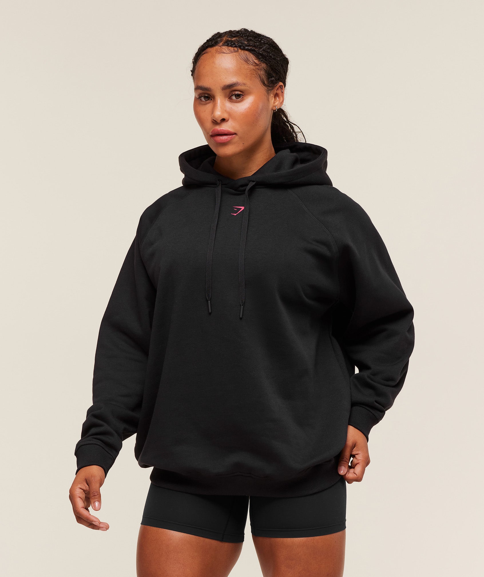 Women's Gymshark Strength Department Oversized Hoodie Black