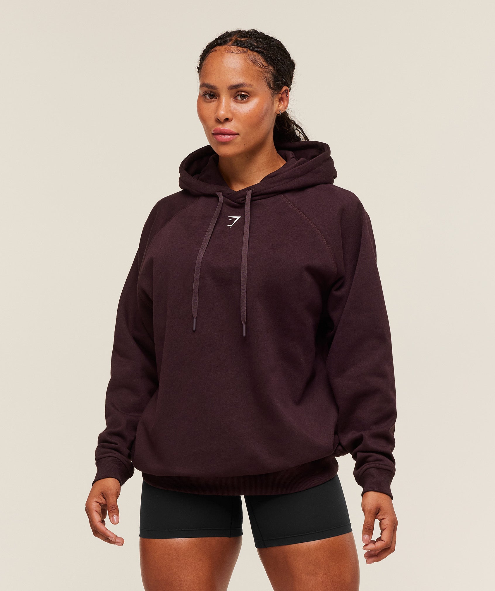Women's Gymshark Strength Department Oversized Hoodie Cherry Purple