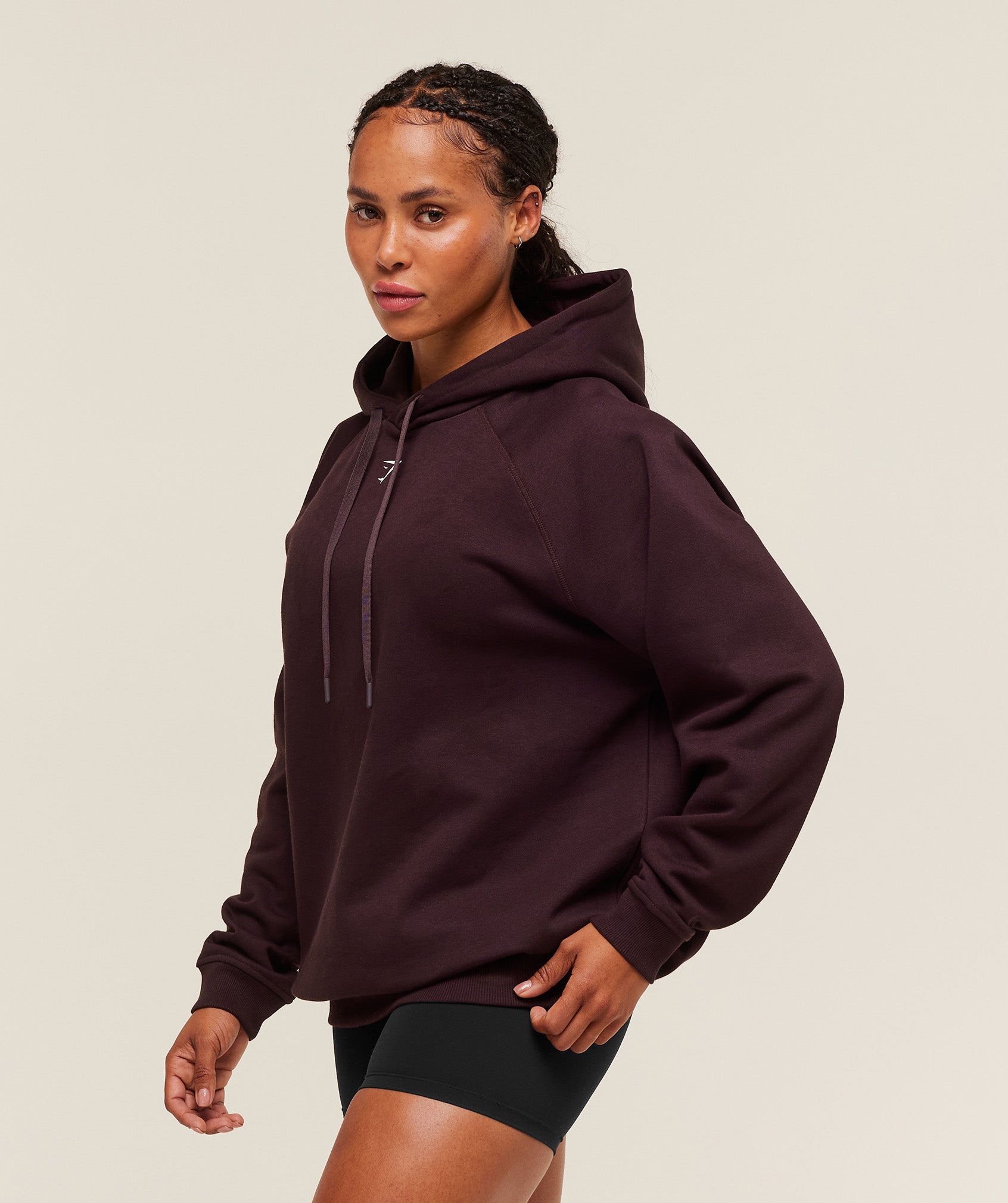Women's Gymshark Strength Department Oversized Hoodie Cherry Purple