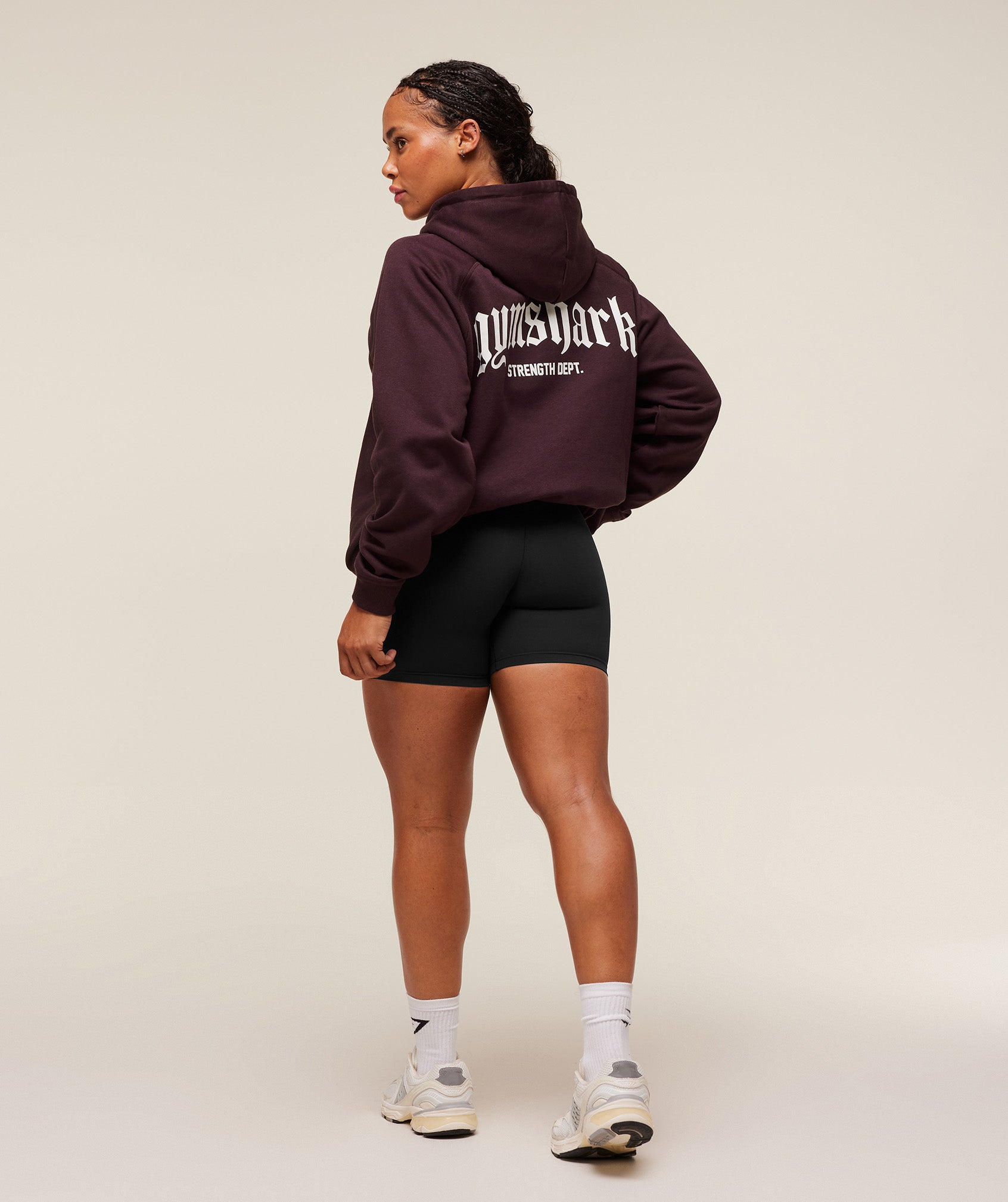 Women's Gymshark Strength Department Oversized Hoodie Cherry Purple