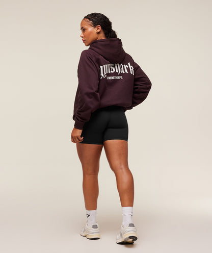 Women's Gymshark Strength Department Oversized Hoodie Cherry Purple