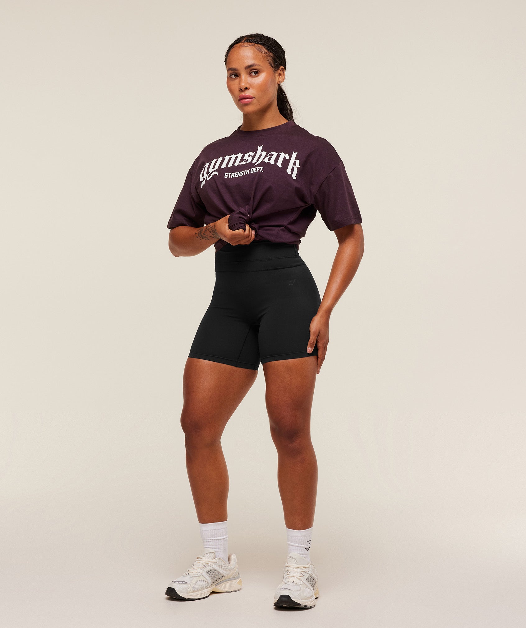 Women's Gymshark Strength Department Oversized T-Shirt Cherry Purple