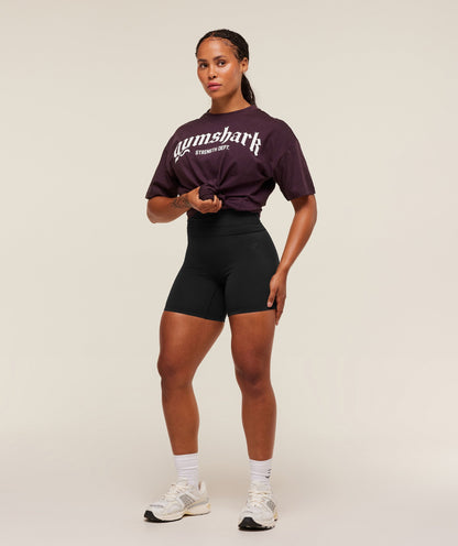 Women's Gymshark Strength Department Oversized T-Shirt Cherry Purple