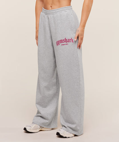 Women's Gymshark Strength Department Wide Leg Joggers Light Grey Core Marl