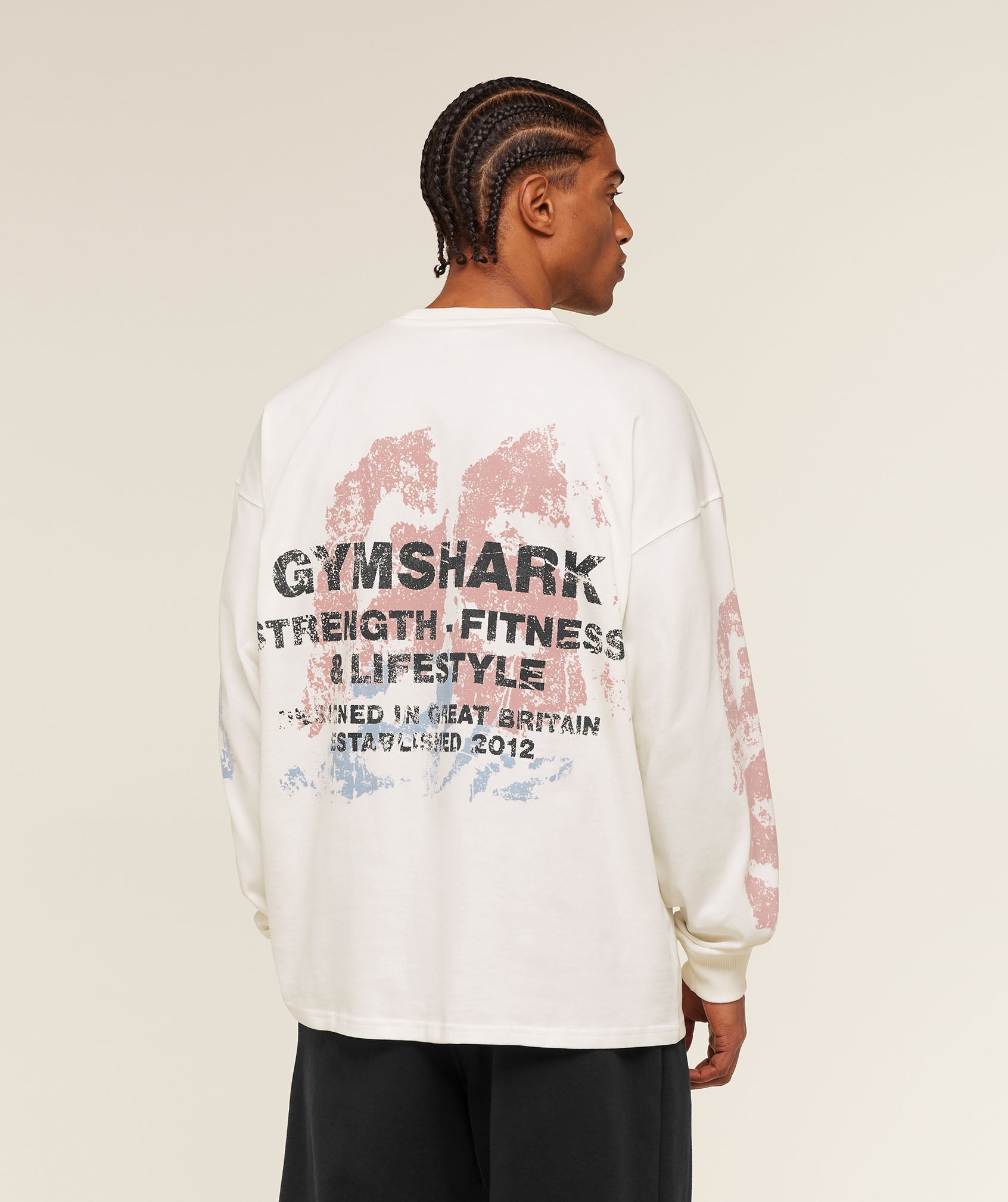 Gymshark Strength Fitness & Lifestyle Long Sleeve T-Shirt Soft White