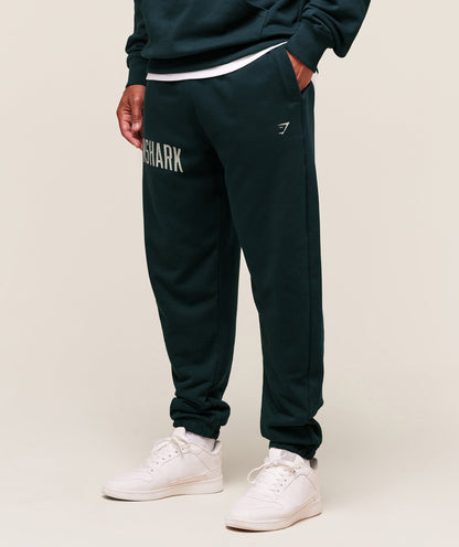 Gymshark Worn Graphic Joggers Deep Petrol Blue