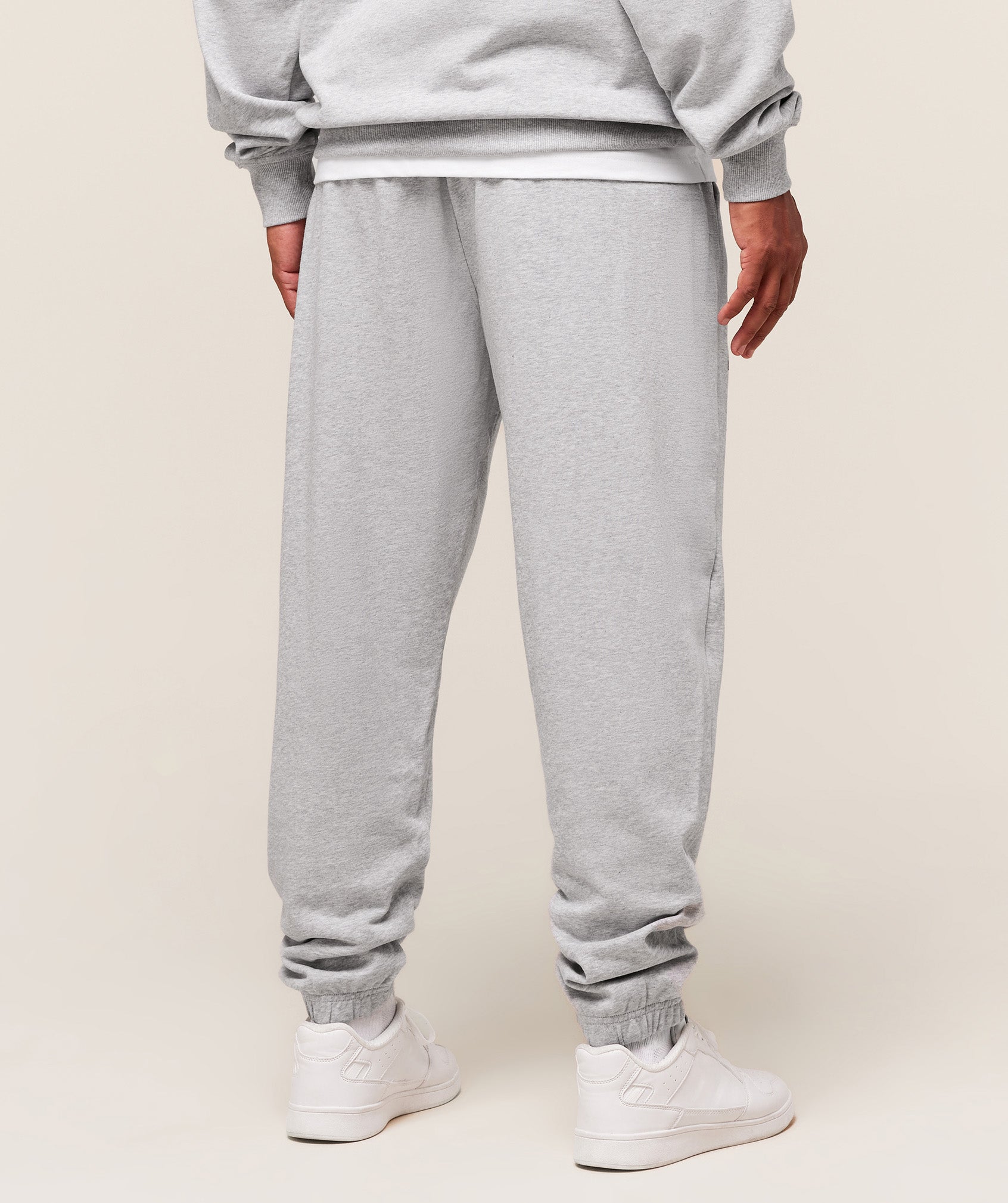 Gymshark Worn Graphic Jogger Light Grey Core Marl