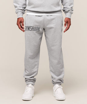Gymshark Worn Graphic Jogger Light Grey Core Marl