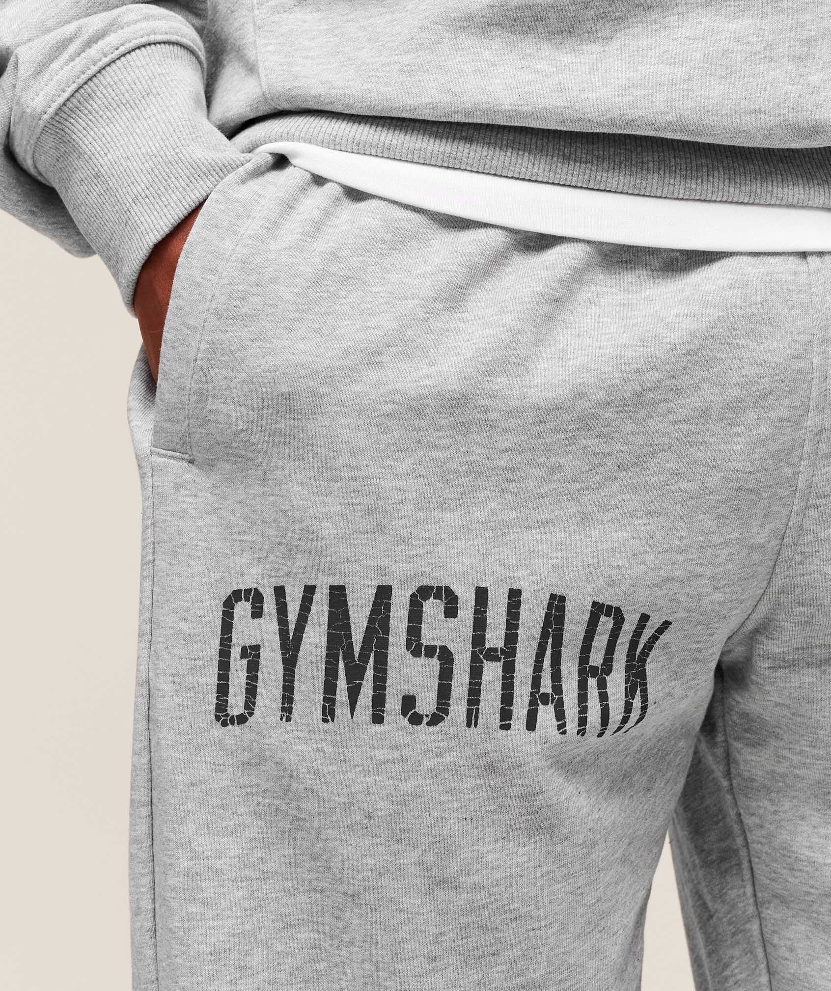Gymshark Worn Graphic Jogger Light Grey Core Marl