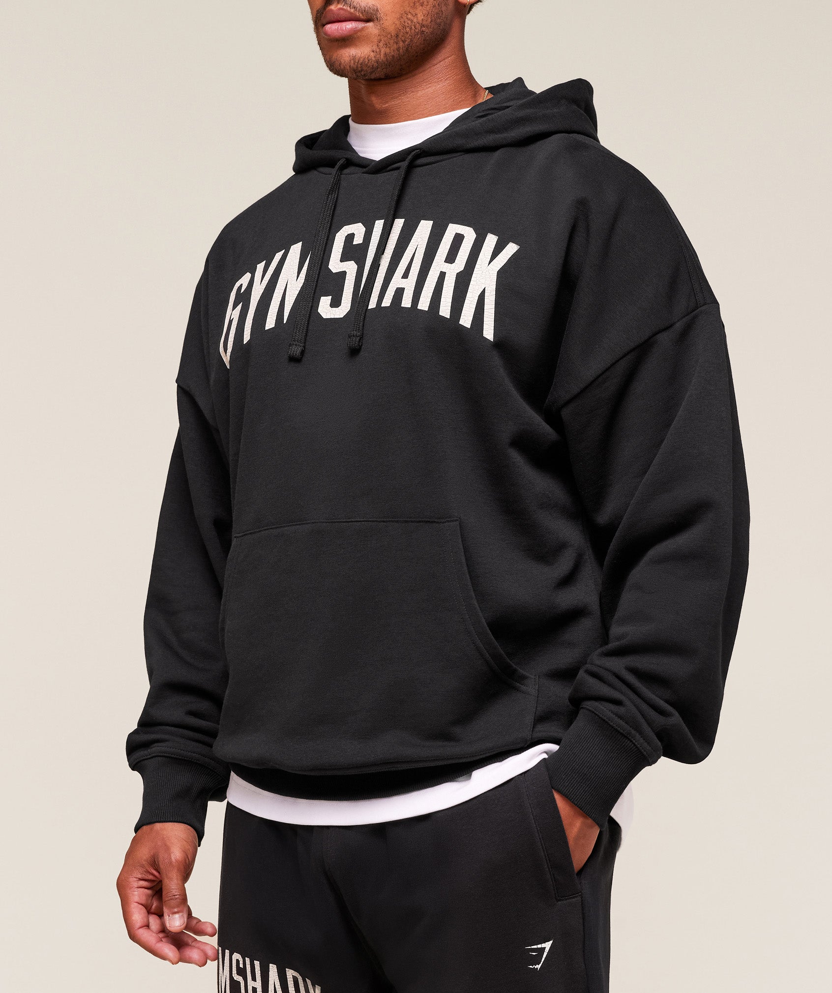 Gymshark Worn Graphic Hoodie Black