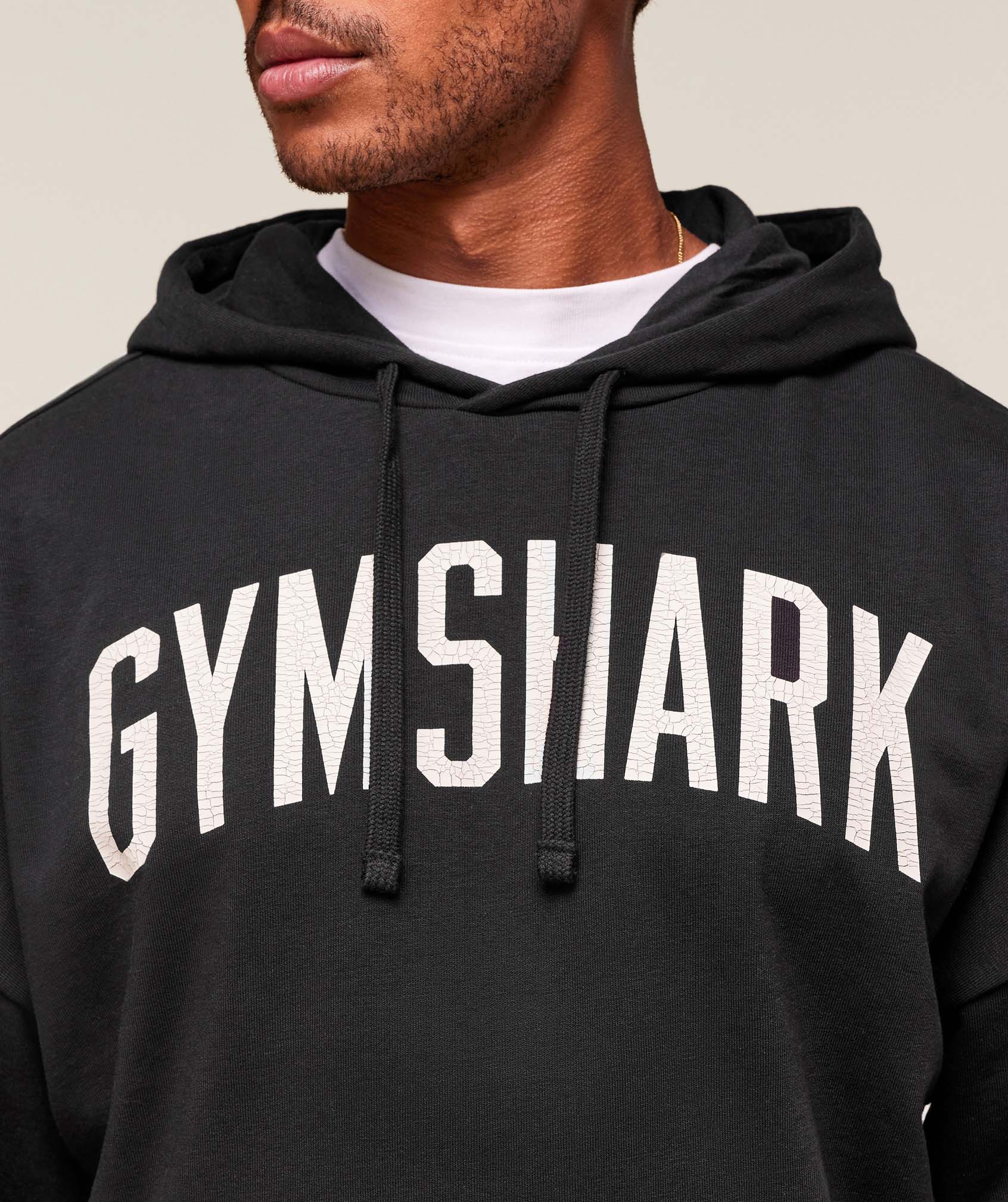 Gymshark Worn Graphic Hoodie Black