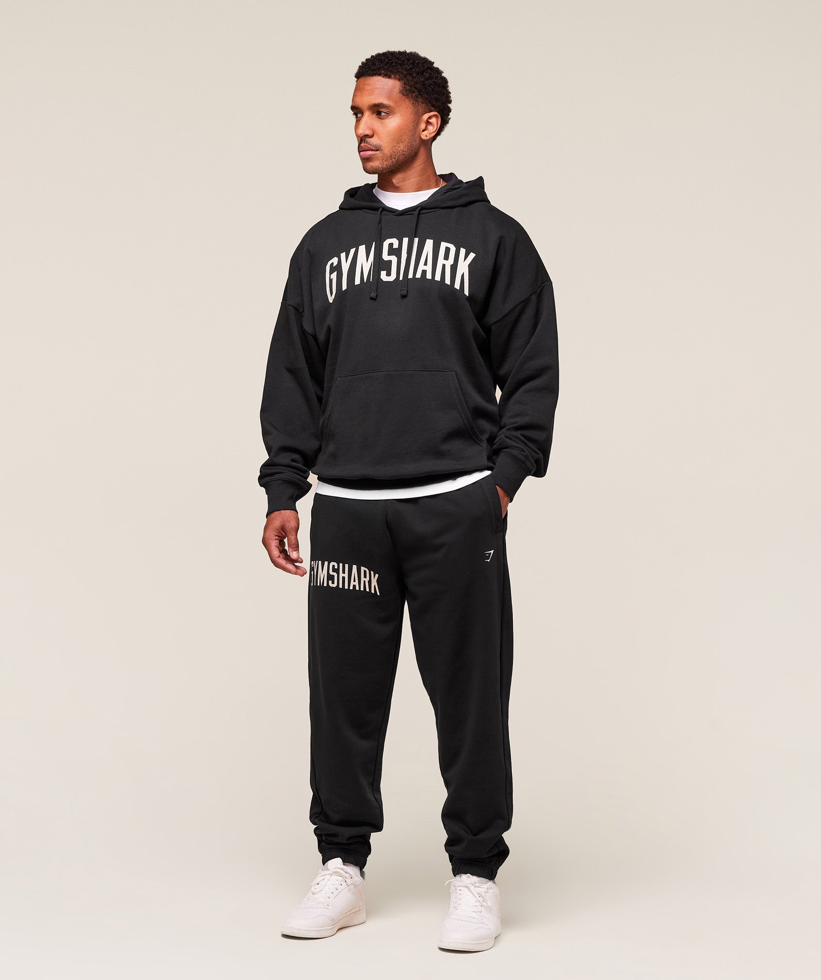Gymshark Worn Graphic Hoodie Black