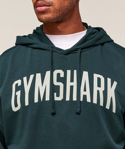 Gymshark Worn Graphic Hoodie Deep Petrol Blue