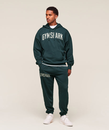 Gymshark Worn Graphic Hoodie Deep Petrol Blue