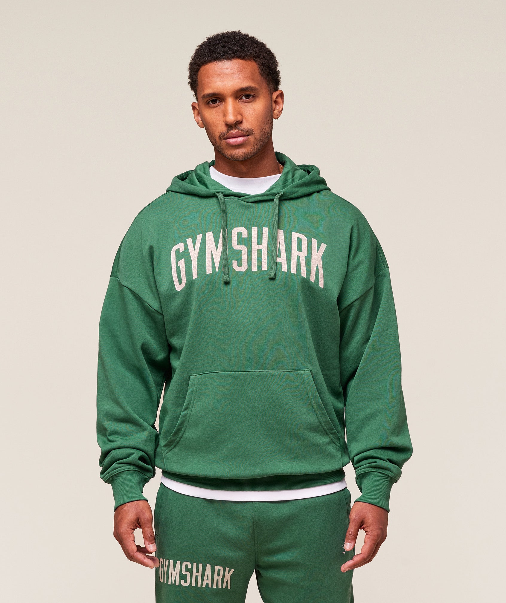 Gymshark Worn Graphic Hoodie Lift Green