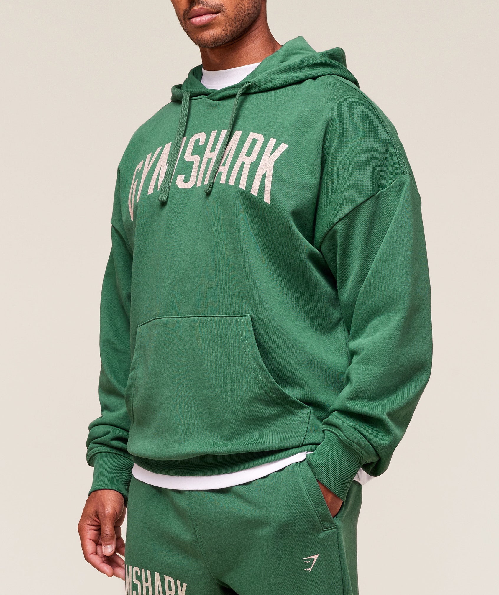 Gymshark Worn Graphic Hoodie Lift Green