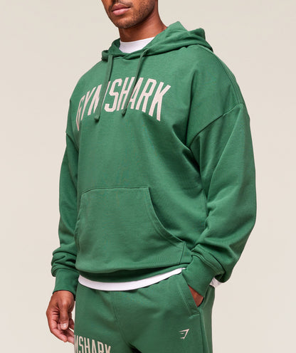 Gymshark Worn Graphic Hoodie Lift Green