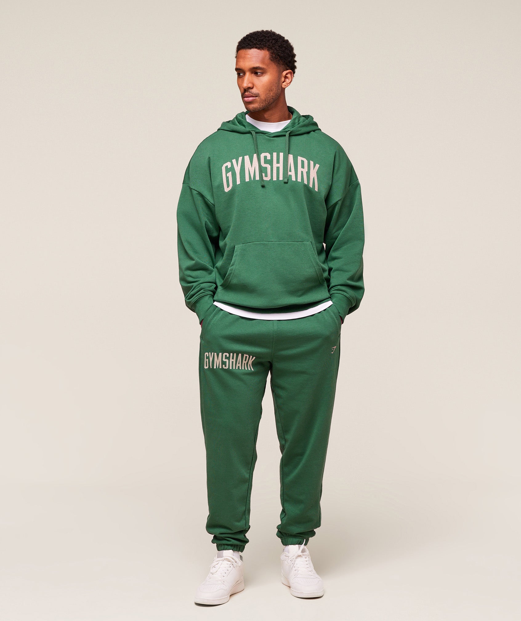 Gymshark Worn Graphic Hoodie Lift Green