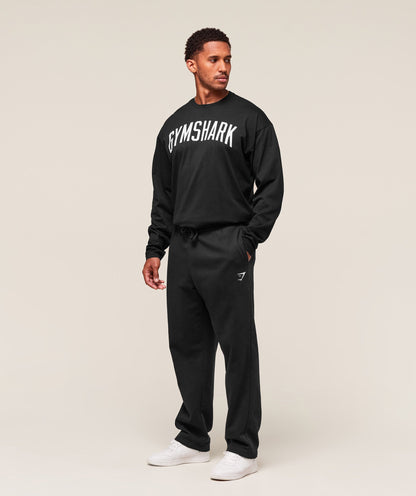 Gymshark Worn Graphic Long Sleeve T-Shirt Black