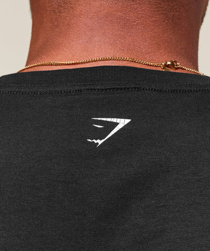 Gymshark Worn Graphic Long Sleeve T-Shirt Black