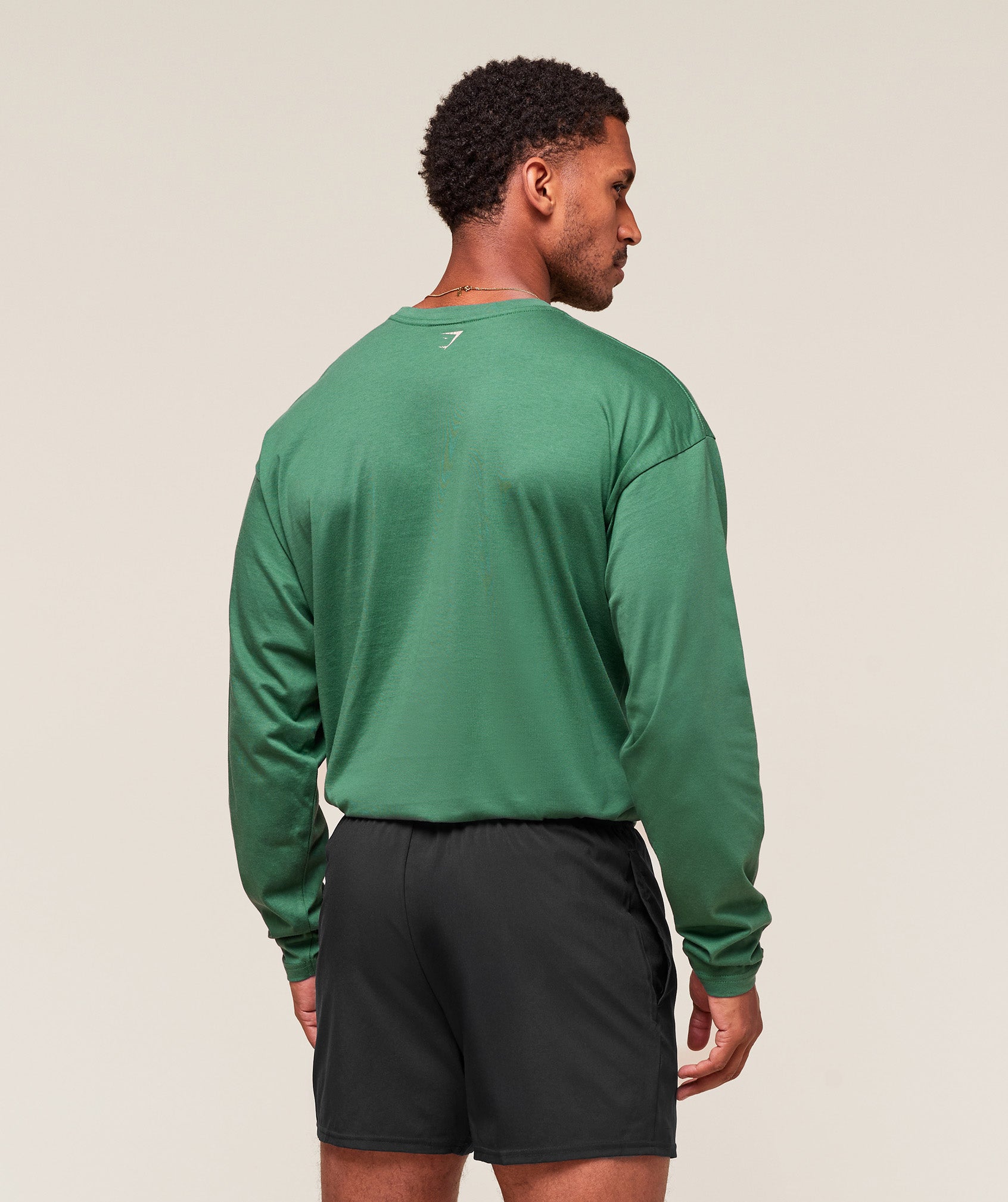 Gymshark Worn Graphic Long Sleeve T-Shirt Lift Green