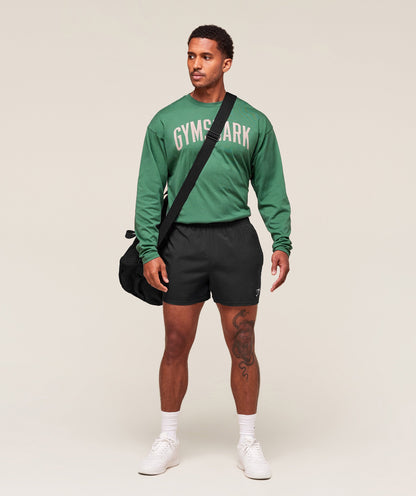 Gymshark Worn Graphic Long Sleeve T-Shirt Lift Green