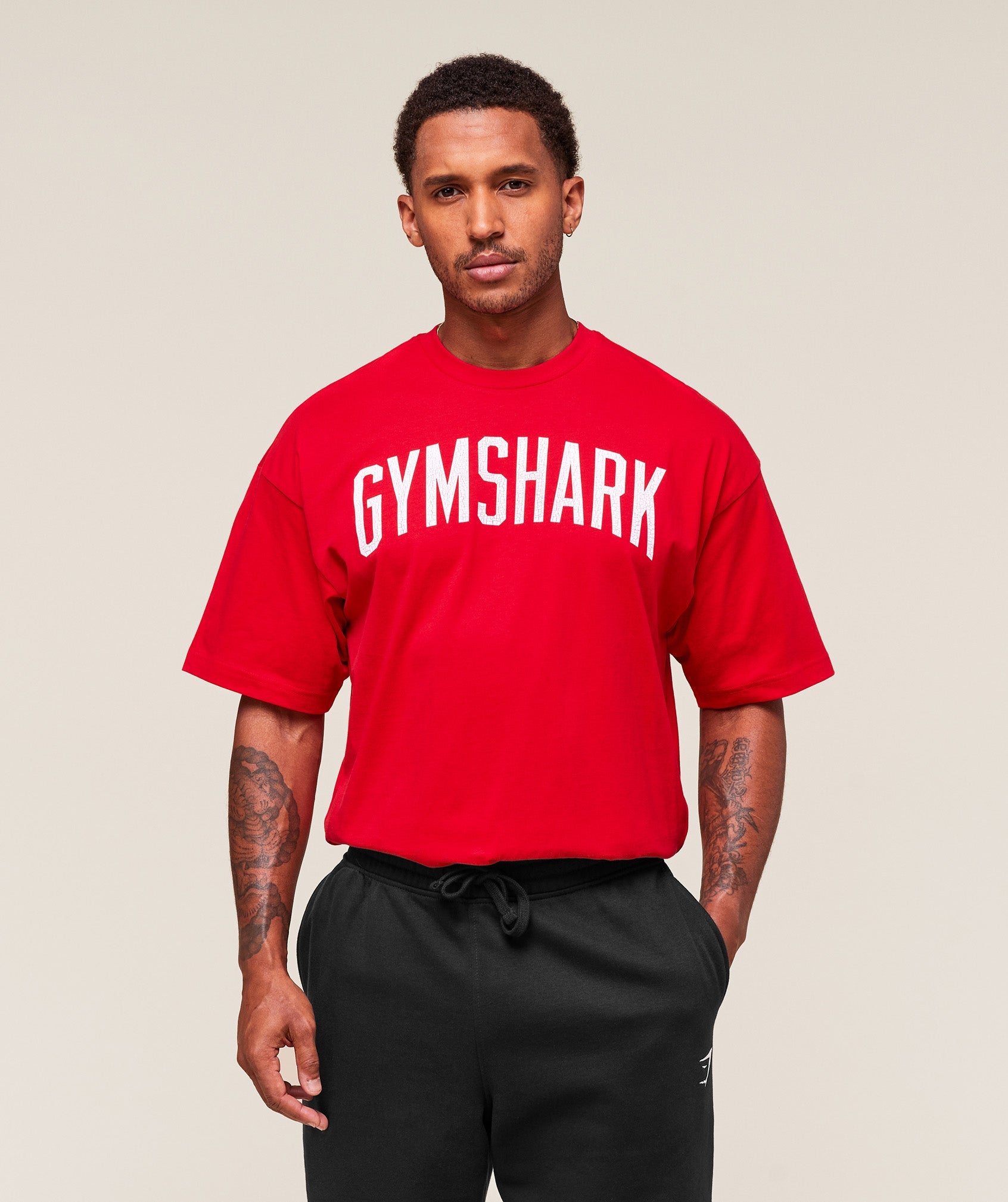 Gymshark Worn Graphic T-Shirt Athletic Red
