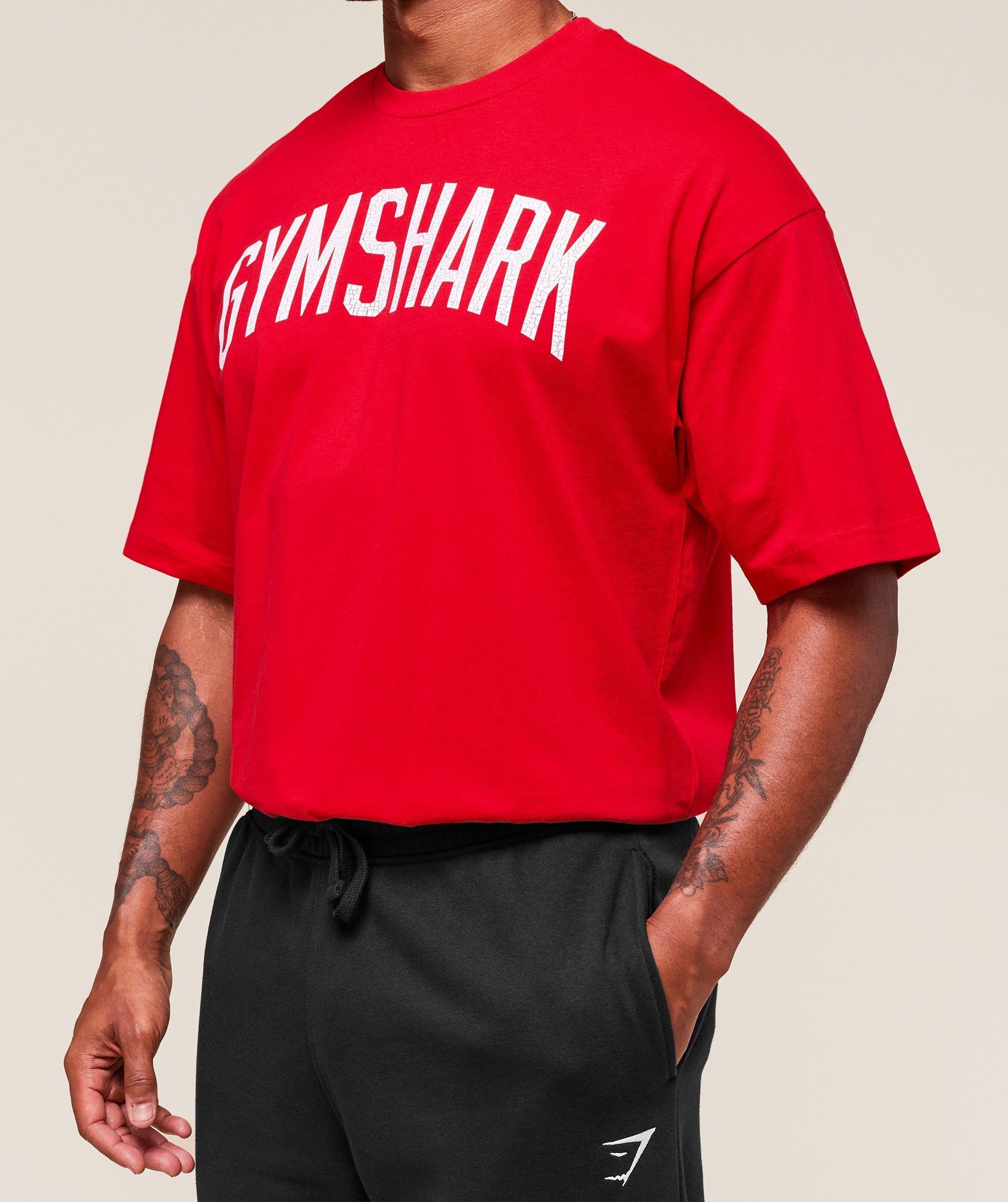 Gymshark Worn Graphic T-Shirt Athletic Red